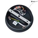 Deko-Light Luminaire à suspension rond IP40, transparent, noir profond gradable