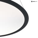 Deko-Light Luminaire à suspension rond IP40, transparent, noir profond gradable