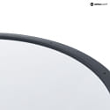 Deko-Light Luminaire à suspension rond IP40, transparent, noir profond gradable