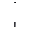 Deko-Light pendant luminaire CAN 150 down, cylindrical GU10 IP20, black dimmable