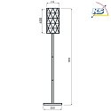 Deko-Light Lampadaire ASTEROPE LINEAR E27 IP20, noir mat