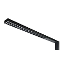 floor lamp OFFICE THREE MOTION for VDU workstation, with sensor, with grid IP20, dark grey, black matt dimmable