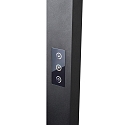 floor lamp OFFICE THREE MOTION for VDU workstation, with sensor, with grid IP20, dark grey, black matt dimmable