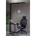 floor lamp OFFICE THREE MOTION for VDU workstation, with sensor, with grid IP20, dark grey, black matt dimmable
