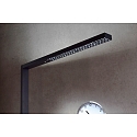 floor lamp OFFICE THREE MOTION for VDU workstation, with sensor, with grid IP20, dark grey, black matt dimmable