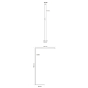 floor lamp OFFICE THREE MOTION for VDU workstation, with sensor, with grid IP20, dark grey, black matt dimmable