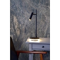 Deko-Light LED Tischleuchte BRAHE, mit beleuchtetem Fu + LED Spot am Ausleger, 8.5W 3000K 370lm 25, Verkehrsschwarz