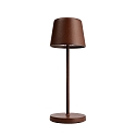 Lampe de table  accu CANIS MINI CCT Switch, avec variateur tactile IP65, mat, rouille gradable