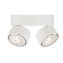 Deko-Light LED ceiling luminaire UNI II DOUBLE, 18W 3000K 1350lm 35, dimmable, white