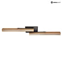 ceiling luminaire MADERA IP20, brown, opal, black dimmable
