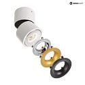 Deko-Light Luminaire de plafond UNI II MINI TILT à 1 flamme, pivotant à la cardan IP20, blanche gradable