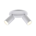 Deko-Light ceiling luminaire CAN TILT ROUND 2 flames, round, swivelling, rotatable GU10 IP20, white dimmable