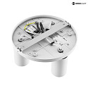 Deko-Light ceiling luminaire CAN TILT ROUND 3 flames, round, swivelling, rotatable GU10 IP20, white dimmable