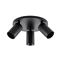 Deko-Light ceiling luminaire CAN TILT ROUND 3 flames, round, swivelling, rotatable GU10 IP20, black dimmable