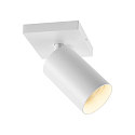 Luminaire de plafond CAN TILT BASE à 1 flamme, angulaire GU10 IP20, blanche gradable