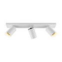 Luminaire de plafond CAN TILT BASE 3 flammes, angulaire GU10 IP20, blanche gradable
