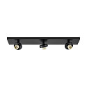 ceiling luminaire CAN TILT BASE / MIXN MATCH 3 flames, square, long GU10 IP20, deep black dimmable