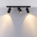 Deko-Light ceiling luminaire CAN TILT BASE / MIXN MATCH 3 flames, square, long GU10 IP20, deep black dimmable
