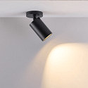 Deko-Light ceiling luminaire CAN TILT ROUND BASE  8CM / MIXN MATCH 1 flame, round GU10 IP20, deep black dimmable