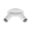 Luminaire de plafond CAN TILT BASE à 2 flammes, rond GU10 IP20, blanche gradable