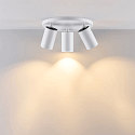 Luminaire de plafond CAN TILT BASE 3 flammes, rond GU10 IP20, blanche gradable