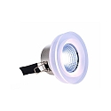  LED Deckeneinbauleuchte COB 68 ACRYL, 8W, 24V DC, 45, RGB, IP20, Silber