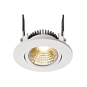 Apparecchio da incasso a soffitto COB-68-24V rotondo, tensione costante IP20, chiaro, trasparente, Bianco dimmerabile