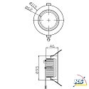 Deko-Light Plafonnier encastré COB-68-24V constante de tension IP20, dégager, transparent, blanche gradable