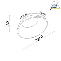 Deko-Light Plafonnier encastré KAUS  constante de tension IP20, blanche