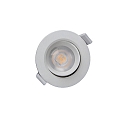 LED Sanierungs-Downlight SMD-68-230V-RUND, IP20, schwenkbar 36, dimmbar, 6.5W 3000K 540lm 45, verkehrsweiss