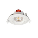 LED Sanierungs-Downlight SMD-68-230V-RUND, IP20, schwenkbar 36, dimmbar, 6.5W 2700K 510lm 45, verkehrsweiss