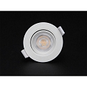 Deko-Light LED Sanierungs-Downlight SMD-68-230V-RUND, IP20, schwenkbar 36, dimmbar, 6.5W 3000K 540lm 45, verkehrsweiss