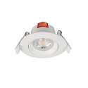 LED Sanierungs-Downlight SMD-68-230V-RUND, IP20, schwenkbar 36, dimmbar, 6.5W 3000K 540lm 45, verkehrsweiss