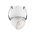 Recessed LED ceiling luminaire UNI II MINI, 18-19V DC, current constant, 9W 3000K 670lm 33, dimmable, white