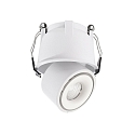 Deko-Light Recessed LED ceiling luminaire UNI II MINI, 18-19V DC, current constant, 9W 3000K 670lm 33, dimmable, white