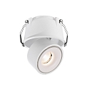 Recessed LED ceiling luminaire UNI II, 33-34V DC, current constant, 12W 3000K 1035lm 35, dimmable, white