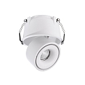 Deko-Light Recessed LED ceiling luminaire UNI II, 33-34V DC, current constant, 12W 3000K 1035lm 35, dimmable, white