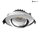 Deko-Light LED Deckeneinbauleuchte DIONE IP20, 8,5W, 3000K, 800lm, IP20, dimmbar, chrom