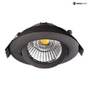 Deko-Light LED Deckeneinbauleuchte DIONE IP20, 8,5W, 2700K, 750lm, IP20, dimmbar, schwarz