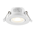LED Einbaustrahler SURTUR TILT 68 CCT, IP44 IK06, 6W 2700/3000/4000K 600lm 40�, CRi>90, dimmbar, schwenkbar