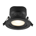 Deko-Light LED Einbaustrahler SURTUR TILT 83 CCT, IP44 IK06, 9W 2700/3000/4000K 1000lm 40�, CRi>90, dimmbar, schwenkbar, schwarz