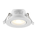 LED Einbaustrahler SURTUR TILT 68 DTW, IP44 IK06, � 8.5cm, 6W 1800-2700K 430lm 40�, CRi>90, Dim-To-Warm, schwenkbar
