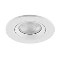 LED Einbaustrahler SURTUR TILT 68 DTW, IP44 IK06, � 8.5cm, 6W 1800-2700K 430lm 40�, CRi>90, Dim-To-Warm, schwenkbar