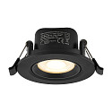 Deko-Light LED Einbaustrahler SURTUR TILT 68 DTW, IP44 IK06, � 8.5cm, 6W 1800-2700K 430lm 40�, CRi>90, Dim-To-Warm, schwenkbar, schwarz