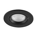 Deko-Light LED Einbaustrahler SURTUR TILT 68 DTW, IP44 IK06, � 8.5cm, 6W 1800-2700K 430lm 40�, CRi>90, Dim-To-Warm, schwenkbar, schwarz