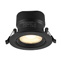Deko-Light LED Einbaustrahler SURTUR TILT 83 DTW, IP44 IK06, � 10.5cm, 9W 1800-2700K 720lm 40�, CRi>90, Dim-To-Warm, schwenkbar, schwarz