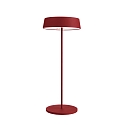 Lampe de table MIRAM IP54, d�gager, rouge, transparent gradable