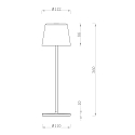 Deko-Light LED Akku-Tischleuchte CANIS GASTRO L, 12 Leuchten, 3.7V, 3,5W, 270lm, 2200K, IP65, inkl. Ladestation & Netzteil, gr�n