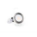 Luminaires pour meuble BAHAM I, IP avec prise de courant IP20, argent, blanc mat gradable