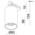 Deko-Light Projecteur triphasé CAN pivotant, rotatif GU10 IP20, noir gradable